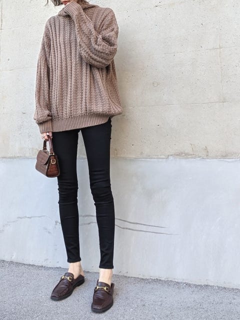 画像3 7 おしゃれ 着痩せが叶う 大人の 黒スキニー 着こなし術6選 モデルプレス