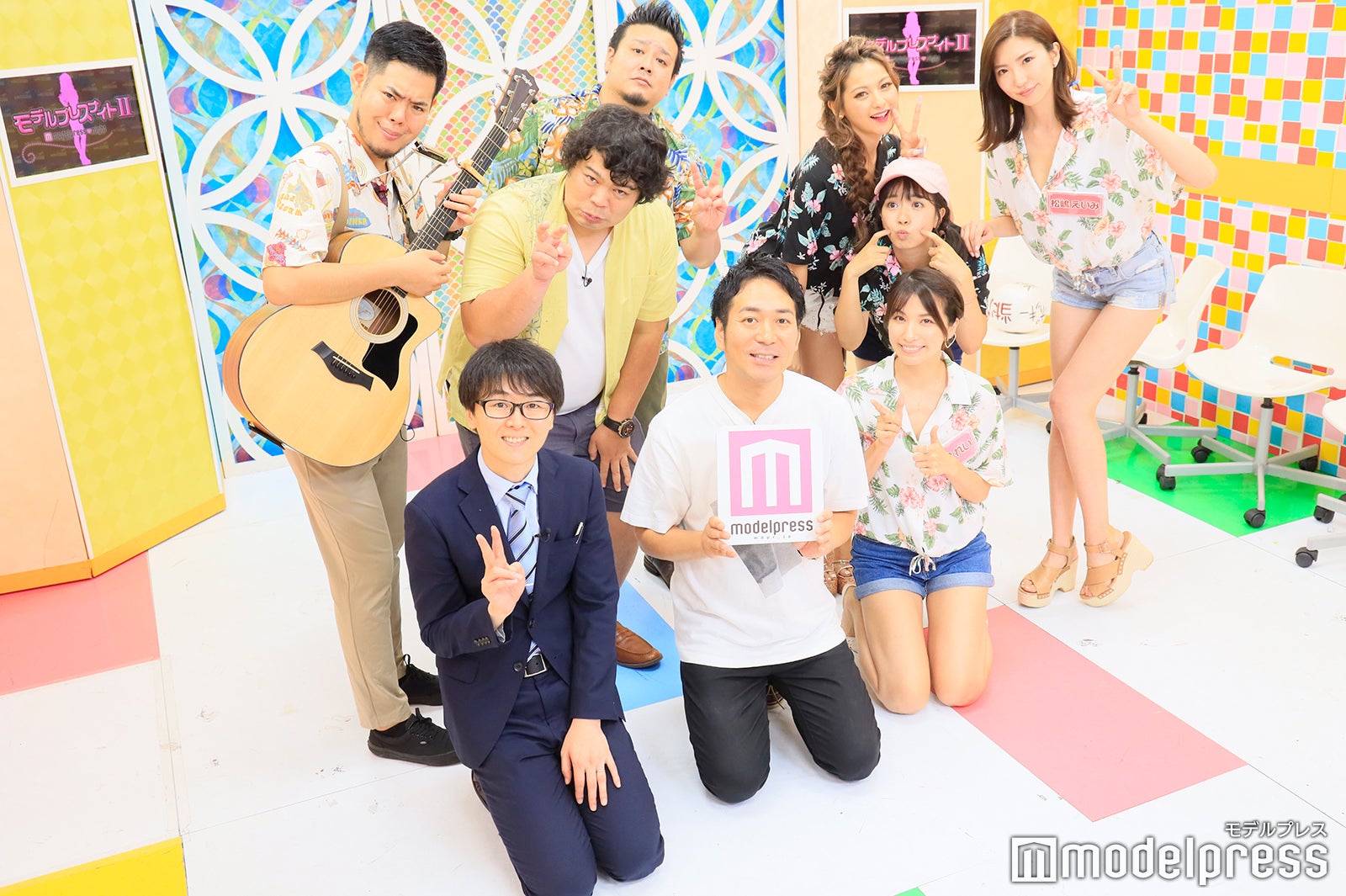 （前列左から）田中一彦、武智、戸田れい（後列左から）馬と魚、のぶひろ、ロジャー、ゆきぽよ、三田寺理紗、松嶋えいみ （C）モデルプレス