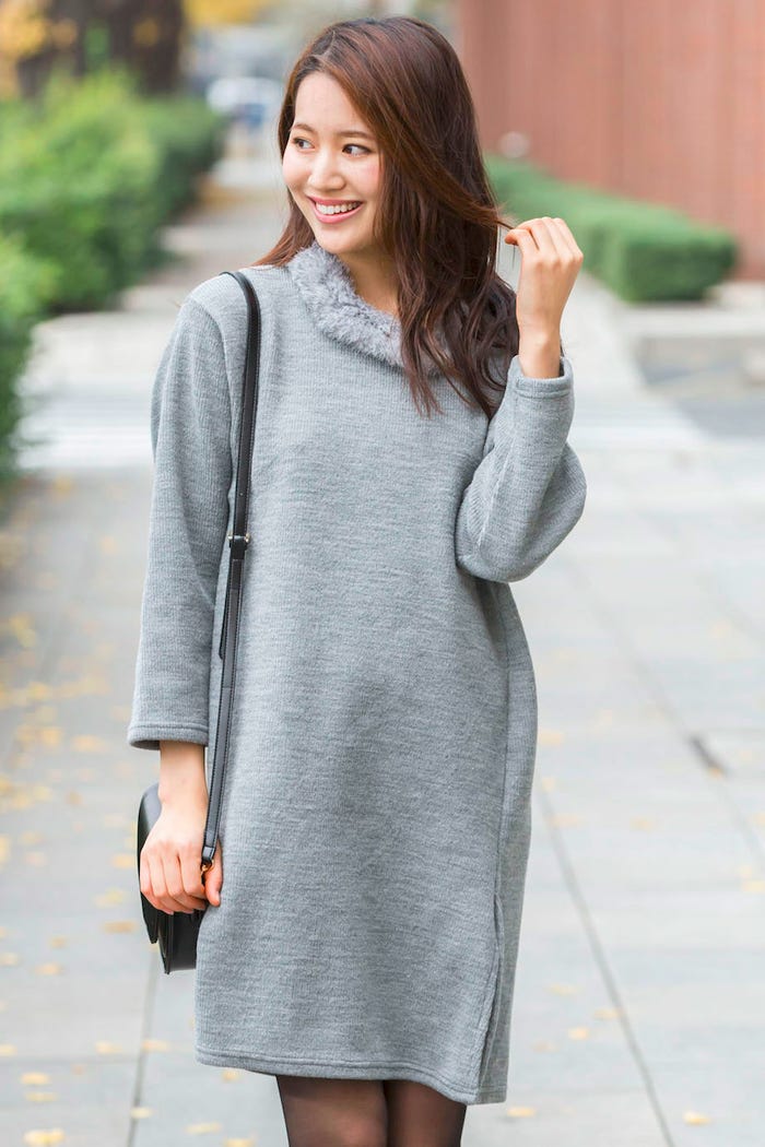 ラウンドファーワンピ「garden by Valmuer」6,480円/画像提供:garden by Valmuer