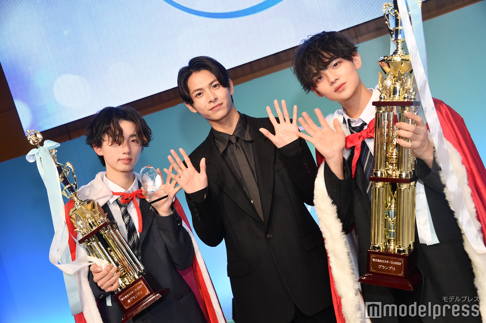 大枝晴大くん、小宮璃央、船山恭兵くん （C）モデルプレス
