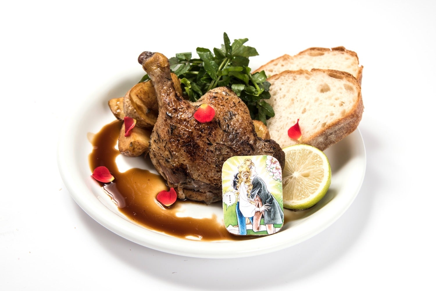 チキンのコンフィプレート～アンドレ青いレモン添え～1,922円（税込）（C）池田理代子プロダクション