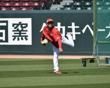 広島 3年目の左腕・高が1軍合流 現状ブルペン陣の左腕はハーンと森浦のみ 益田が1軍練習に姿見せず