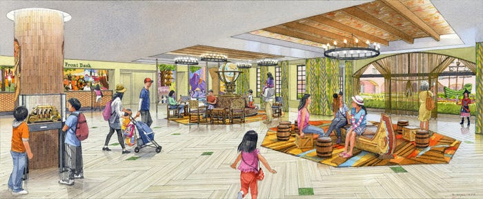 「東京ディズニーセレブレーションホテル:ディスカバー」ロビーのイメージ(C)Disney