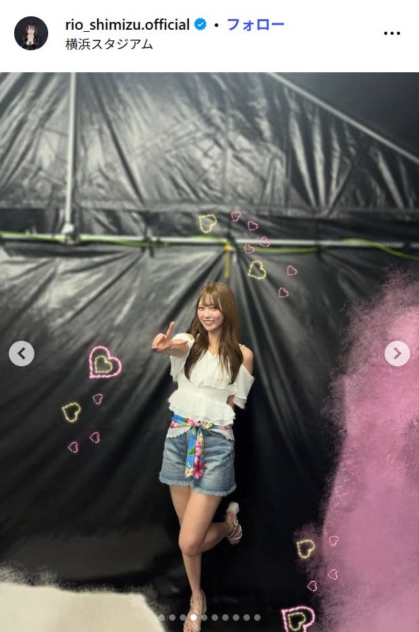 清水理央Instagramより