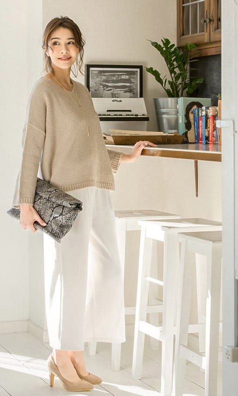 ポンチ素材クロップド丈ワイドパンツ「Re:EDIT by GALSTAR」1,798円(税込)/画像提供:Re:EDIT by GALSTAR