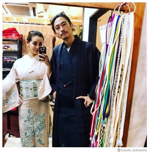 窪塚洋介&PINKY、夫婦2ショット　しっとり着物姿で「絵になる」「憧れの夫婦」