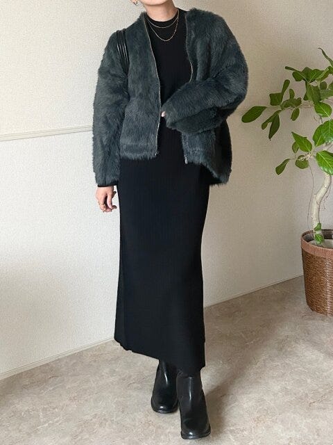 GU2ピースビスチェセットワンピース GU2ピースビスチェセットワンピースのワンピース単体コーデ