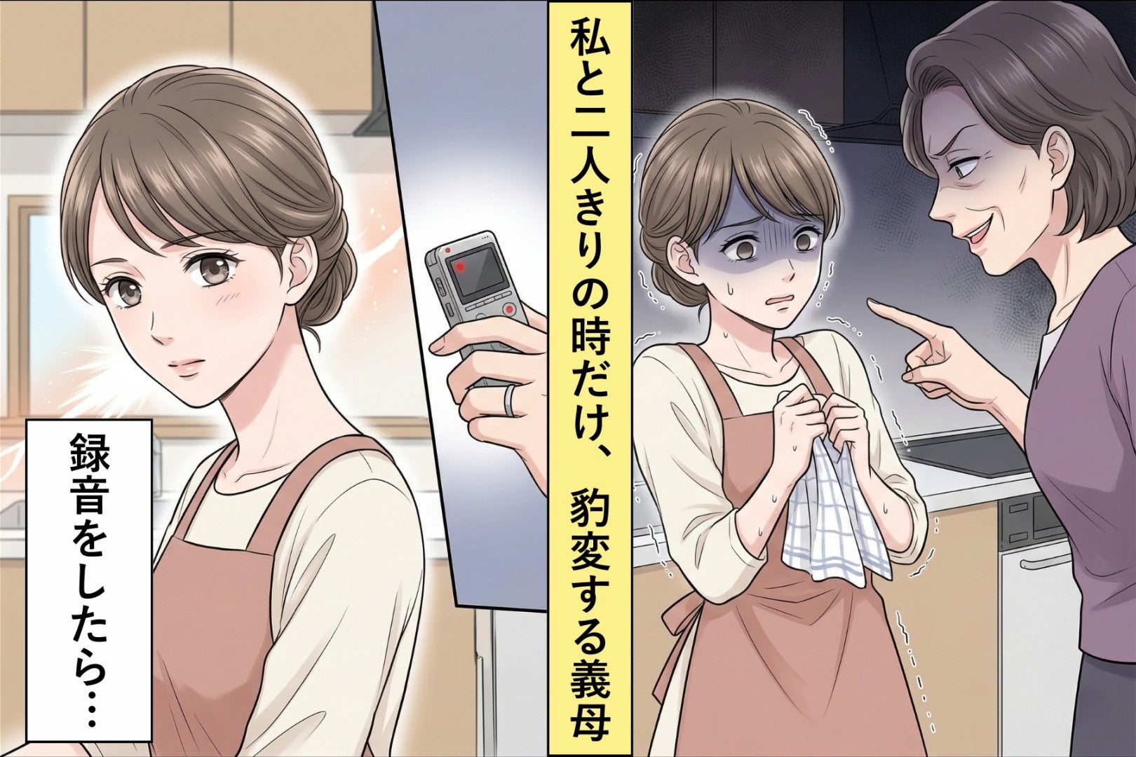 「所詮は嫁なんだから」二人きりになると豹変する義母→夫が仕掛けた"録音"が親族の前で再生された日