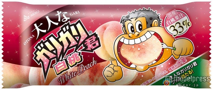 ガリガリ君、果汁たっぷり大人女子向け“白桃”味が登場