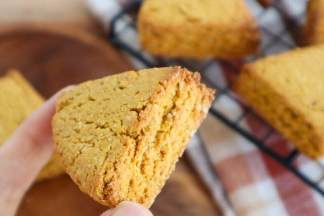 かぼちゃのオートミールスコーン　出来上がり