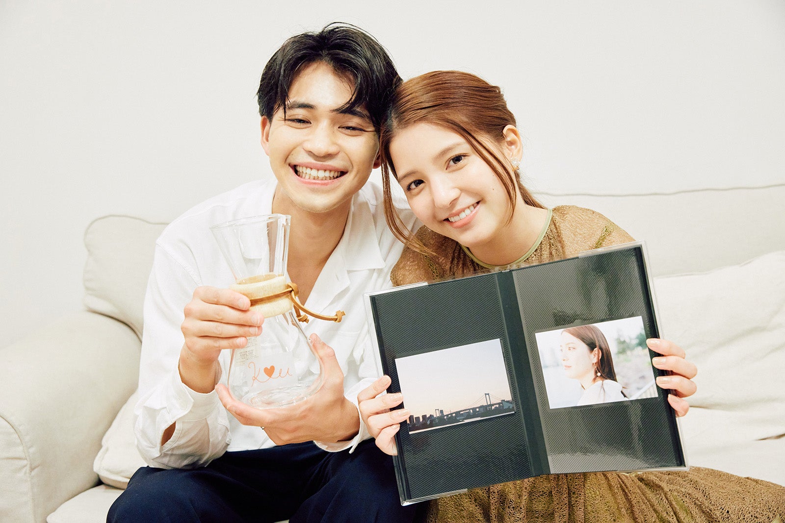 中田圭祐、川島海荷／「私たち結婚しました3」（C）AbemaTV, Inc.