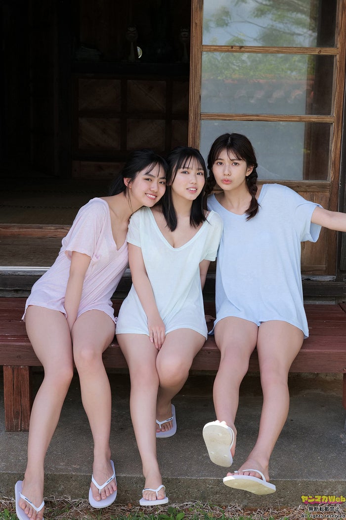 豊田ルナ、沢口愛華、新井遥(C)藤本和典 /ヤンマガWeb