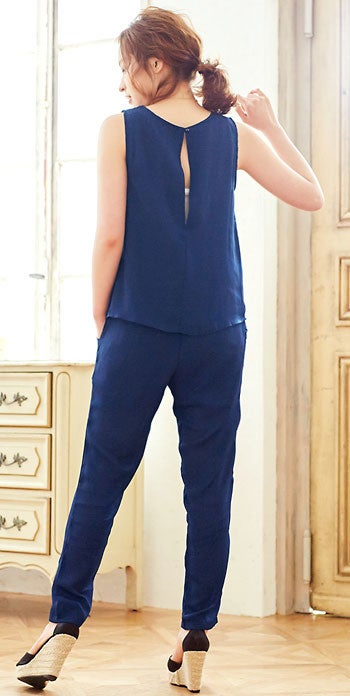 シフォンセットアップ風オールインワンサロペット「Pierrot」3,990円（税込）