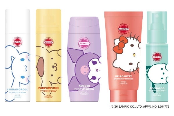 数量限定！ サンカットからサンリオキャラクターの特別デザイン日焼け止めが登場