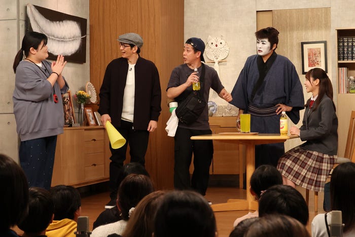 あんり、柴田英嗣、森田哲矢、劇団ひとり、櫻井優衣(C)フジテレビ