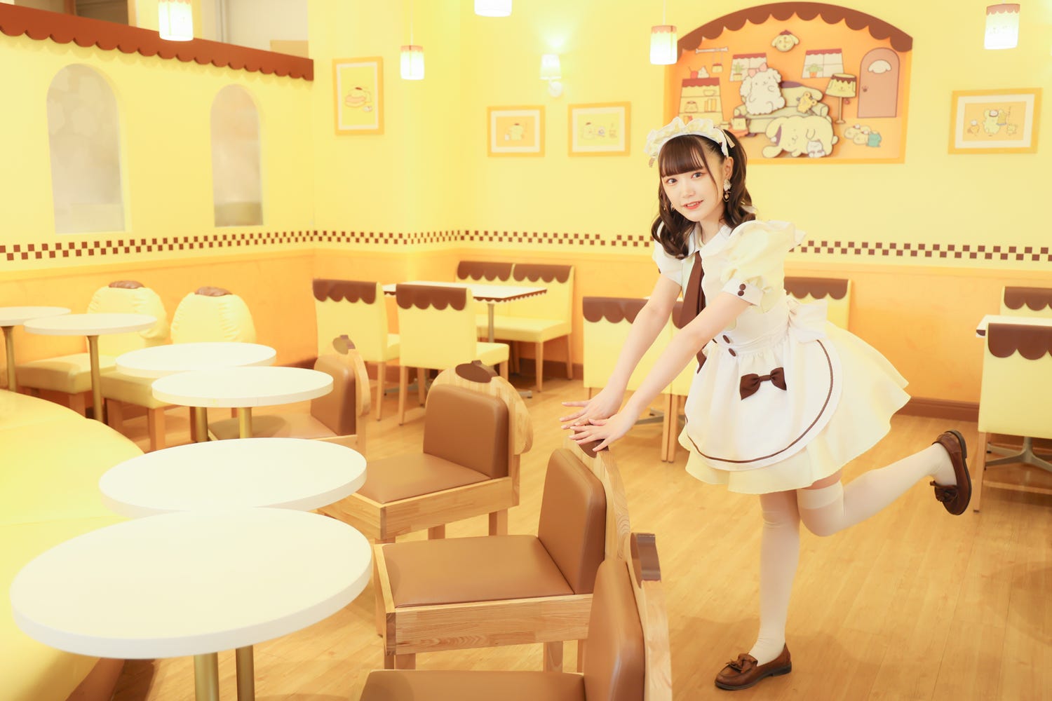 原宿「ポムポムプリンカフェ」がリニューアル、メイドカフェ要素がプラス