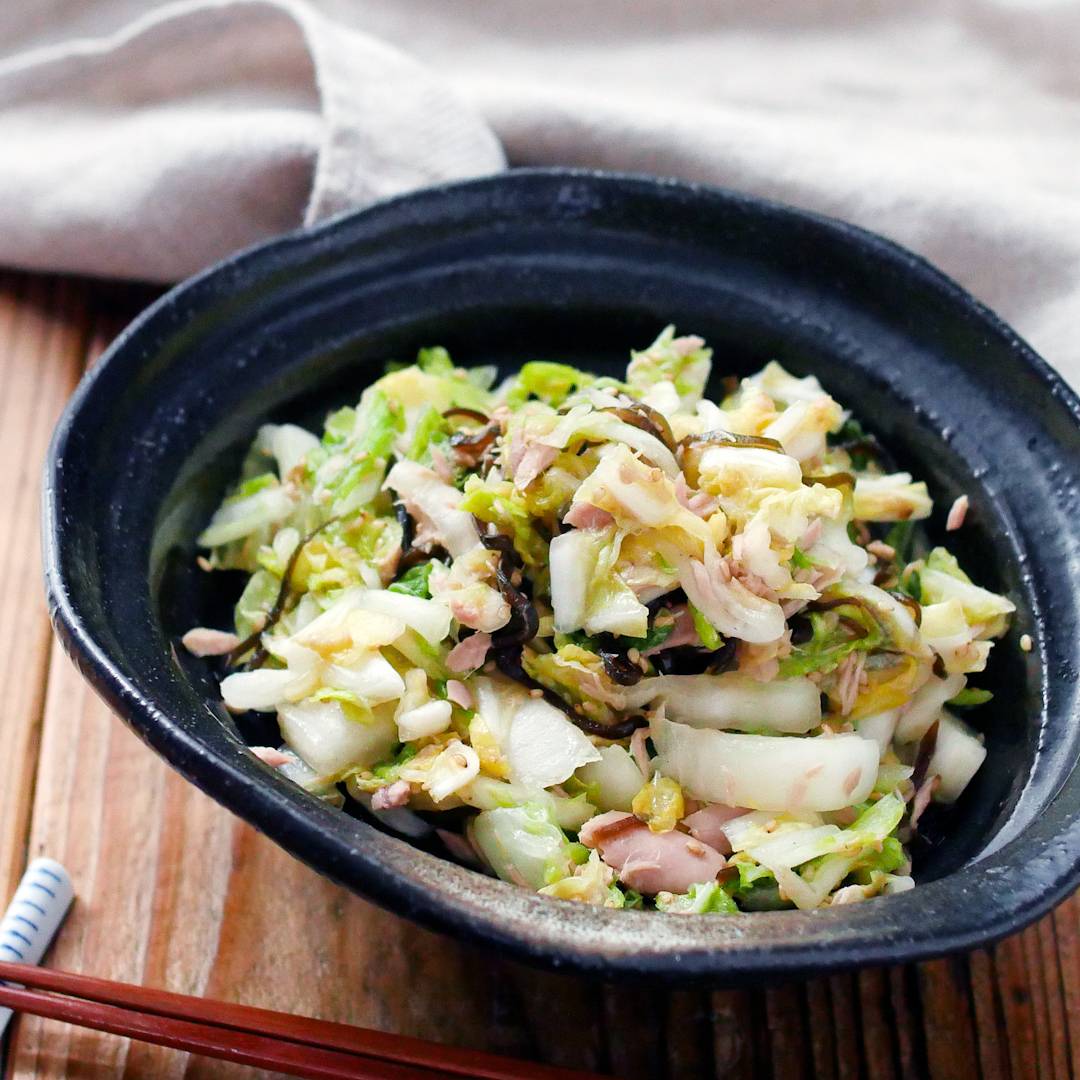 ツナと塩昆布で!やみつき無限白菜