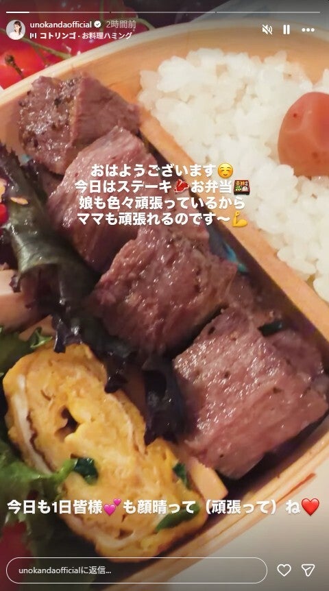 神田うのInstagramストーリーズより