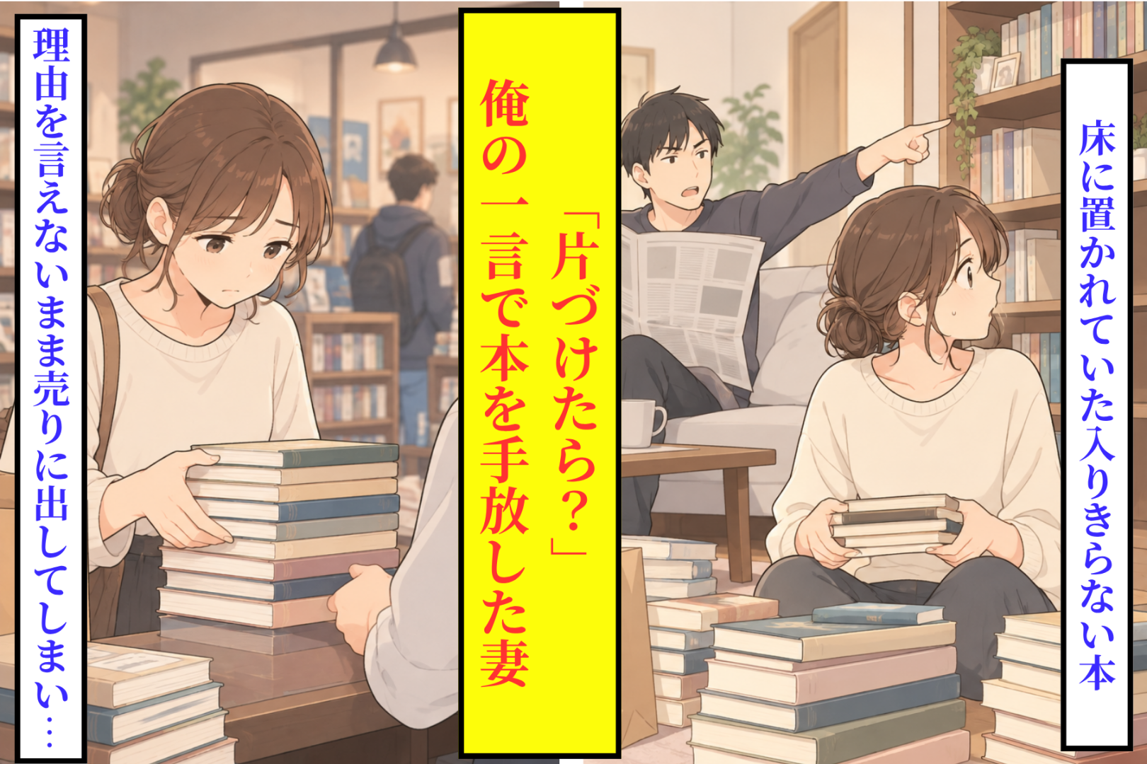 「片づけたら？」俺の一言で本を手放した妻へ、古書店で買い戻した本と一緒に用意していたもの
