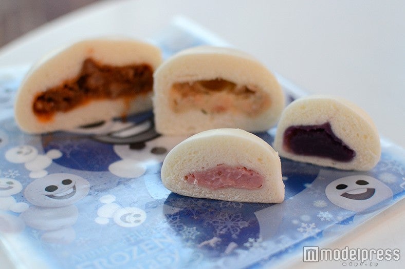 頭：ミートソース、体：サーモンクリーム、左足：ストロベリー、右足：紫イモクリーム（C）モデルプレス