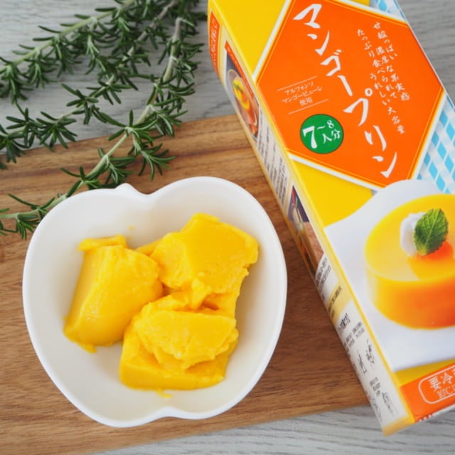 業務スーパーマンゴープリンのパッケージと中身