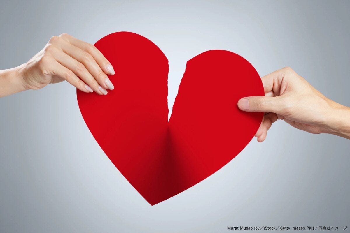 ハート・破局・別れ