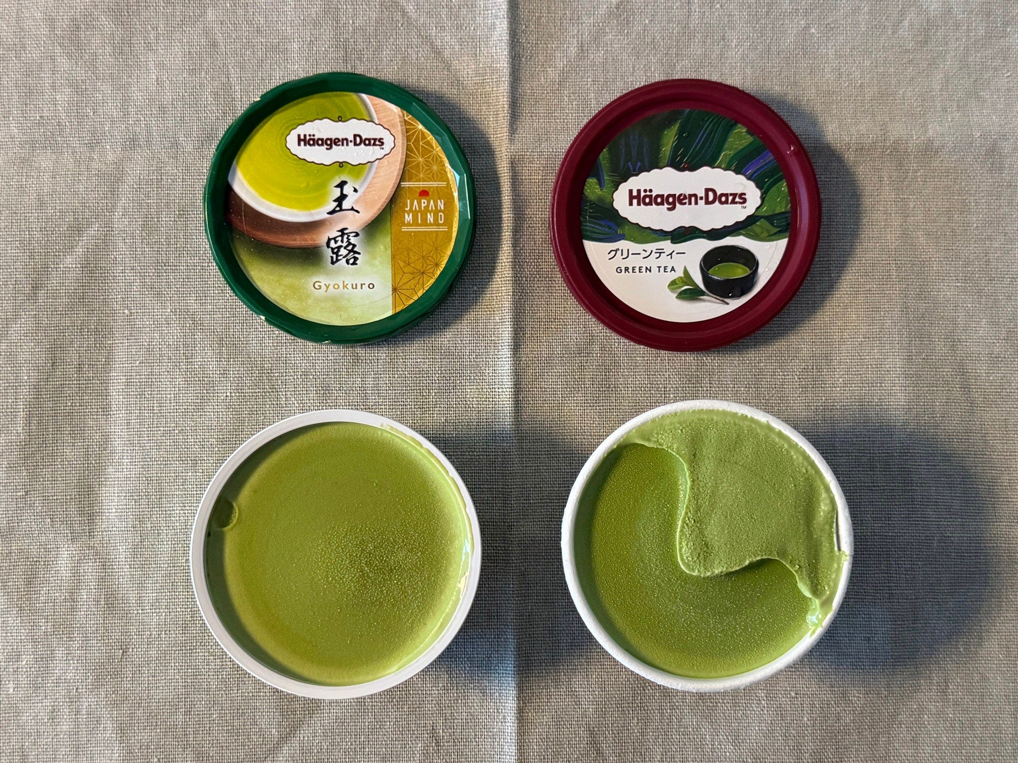 淹れたお茶そのもののように、見た目の色合いも異なります
