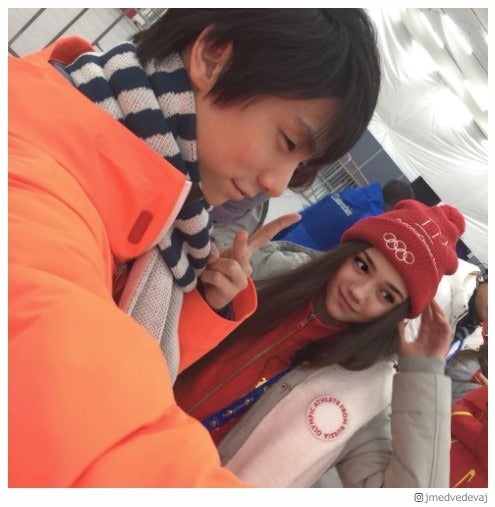 羽生結弦＆エフゲニア・メドベージェワ、平昌五輪オフショットに歓喜の声「愛すべき天使たち」
