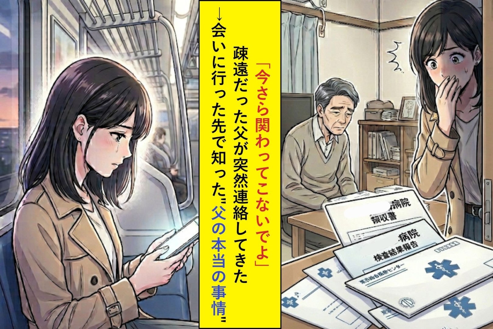 「今さら関わってこないでよ」疎遠だった父が突然連絡してきた→会いに行った先で知った"父の本当の事情"