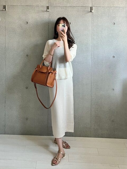 ユニクロ　スカート　大人コーデ