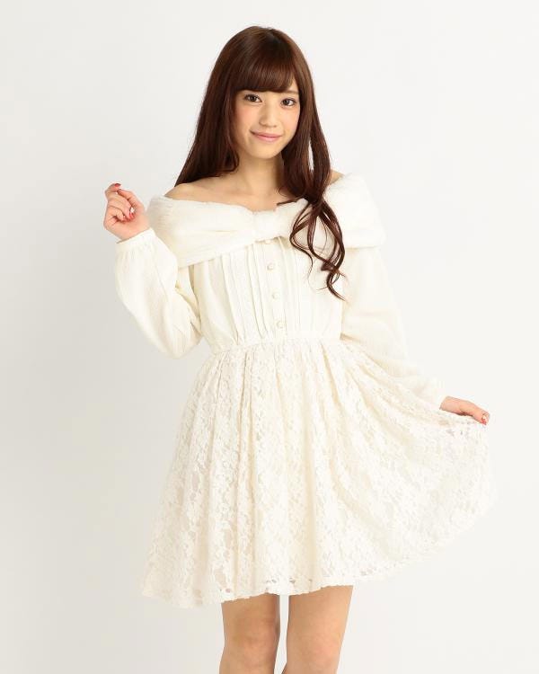 ファー×ジャガードワンピース「LIZ LISA」9,936円(税込)/画像提供:Tokyo Kawaii Life