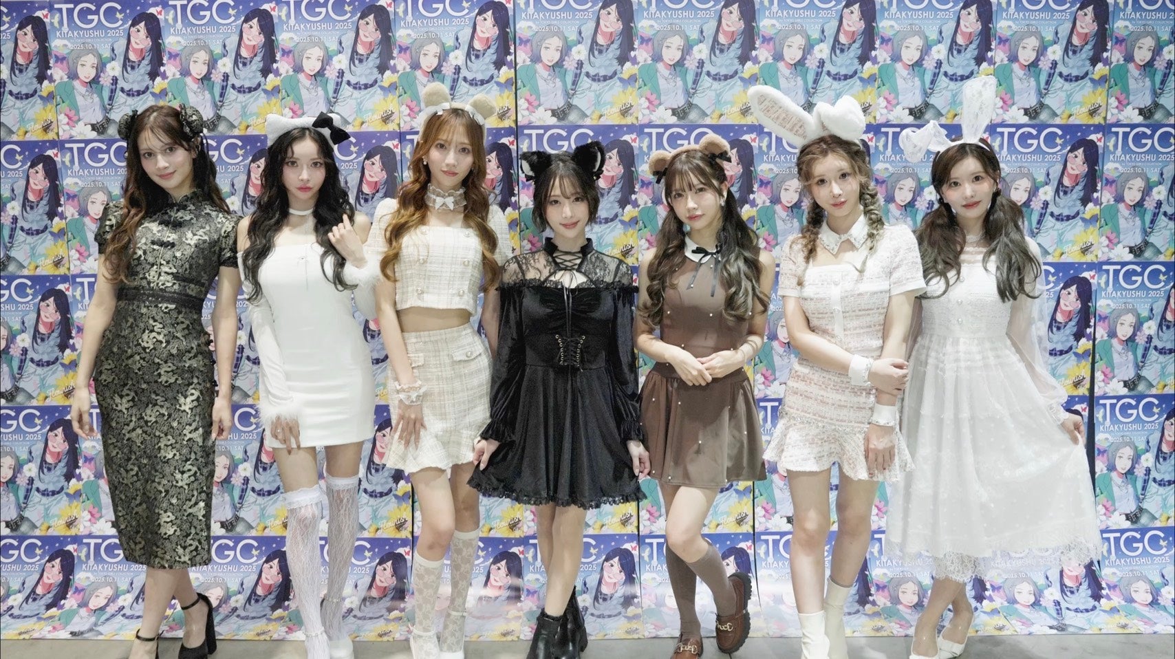 「TGC北九州」で濱口優と共演したCHANCE GALs／画像提供：ABEMA番組「チャンス学校チェンジ科」