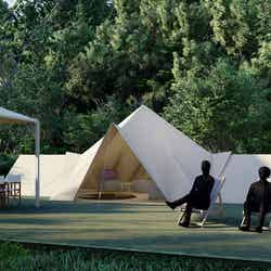 「五浦 幽谷隠田跡温泉 源泉掛け流し&グランピング」茨城, 五浦(C)チームラボアーキテクツ ※イメージ画像