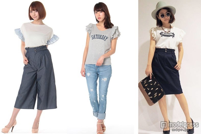 暑い日こそフリルTシャツでラフ＆キュートに♡