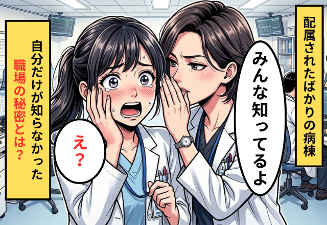 同期医師「病院のみんな知ってるよ」私「…え？」自分だけが“職場の秘密”を知らなかった話。