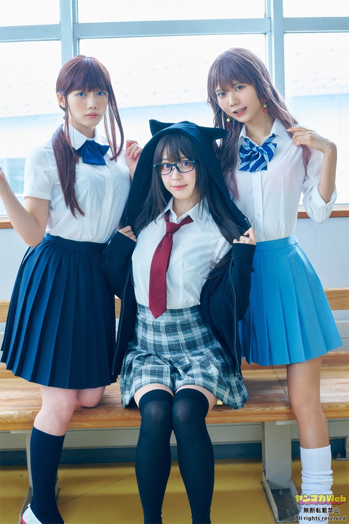 yami・かれしちゃん・篠原みなみ、人気セクシー漫画を完全再現 水着＆ランジェリーで“変幻自在の艶姿”