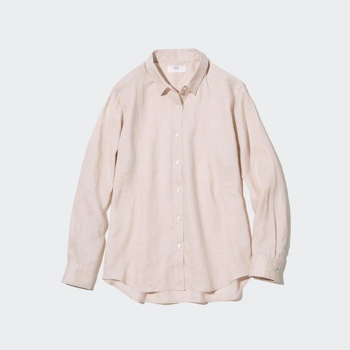 ユニクロ　uniqlo　レディース　おすすめ　オススメ　コスパ　2023　春夏　新作　2月発売　2月　トップス　プレミアムリネンシャツ　シャツ　リネン