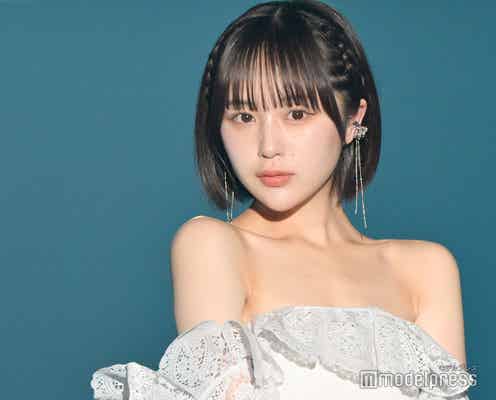 静岡出身・なえなの、美デコルテ&美脚大胆披露 オフショルドレス姿で目線奪う<TGC しずおか 2024>