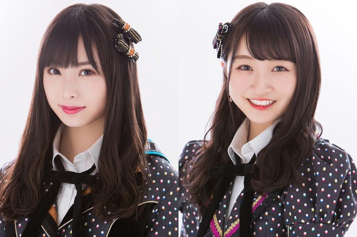 Wセンターを務める梅山恋和、山本彩加 (C)NMB48