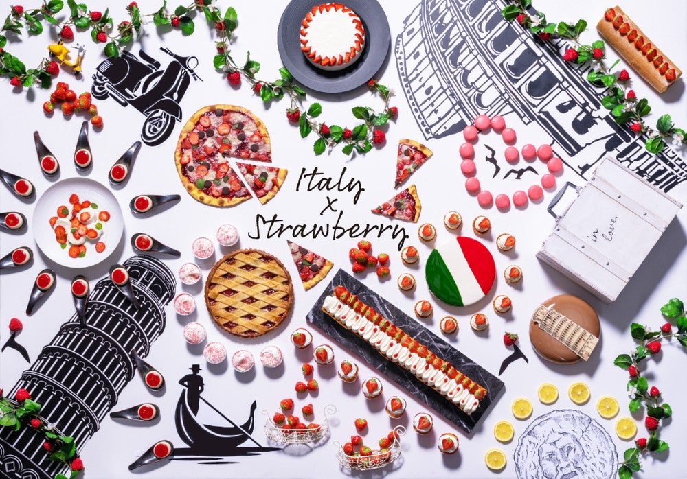コンラッド大阪でいちごスイーツビュッフェ「Travel 4 Strawberries」4カ国を食で旅する