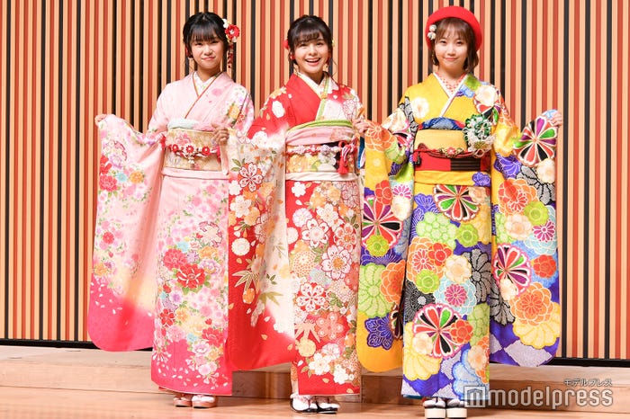 NGT48(左から)真下華穂、本間日陽、山田野絵 (C)モデルプレス