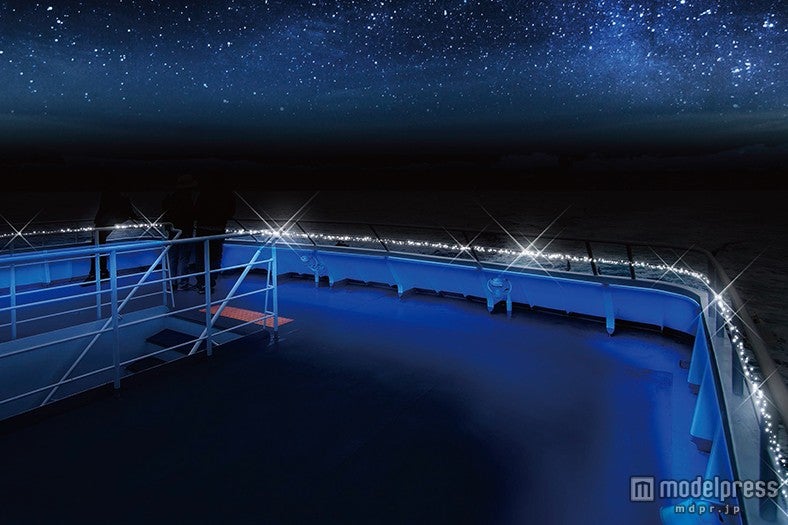 イルミネーションが輝く展望デッキ／画像提供：富士急行