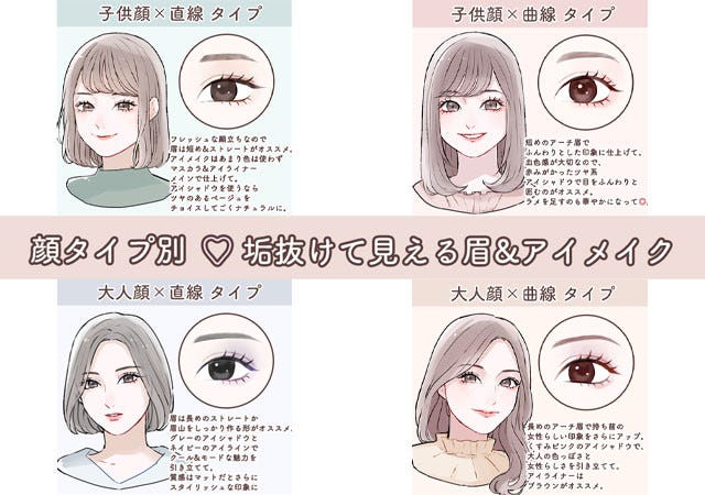 垢抜けないのは合わないメイクのせいかも 4つの顔タイプ別 いちばん似合う 眉 アイメイク モデルプレス 垢抜けないのは合わないメイクのせいかも 4つの顔タイプ別 いちばん似合う 眉 アイメイク モデルプレス
