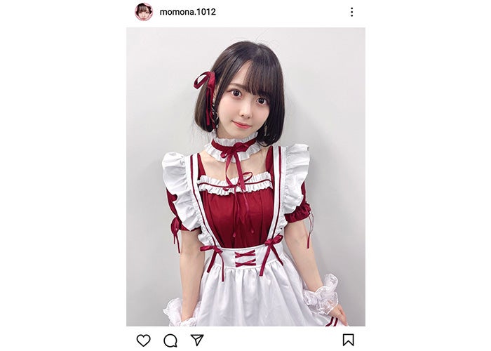 高嶺のなでしこ・松本ももな、ガーリーなメイド服でボブ風ヘアに 