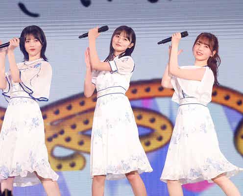 乃木坂46遠藤さくら・賀喜遥香ら涙 活動休止中・掛橋沙耶香センター楽曲での演出話題に<11th YEAR BIRTHDAY LIVE>