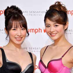 2012トリンプ・イメージガール(写真左から)金田彩菜、田辺岬