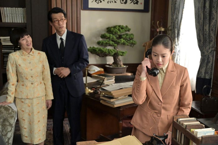 戸田恵子、木原勝利、今田美桜「あんぱん」第84話(C)NHK