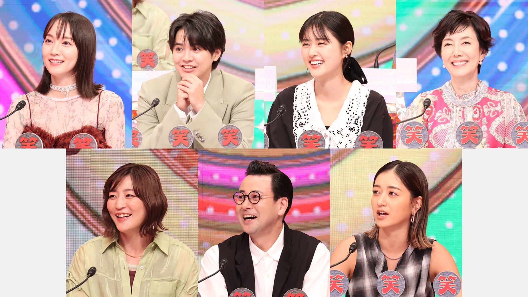 （上段左から）吉岡里帆、片寄涼太、原菜乃華、戸田恵子（下段左から）角田夏実、鈴木浩介、池田美優（C）フジテレビ