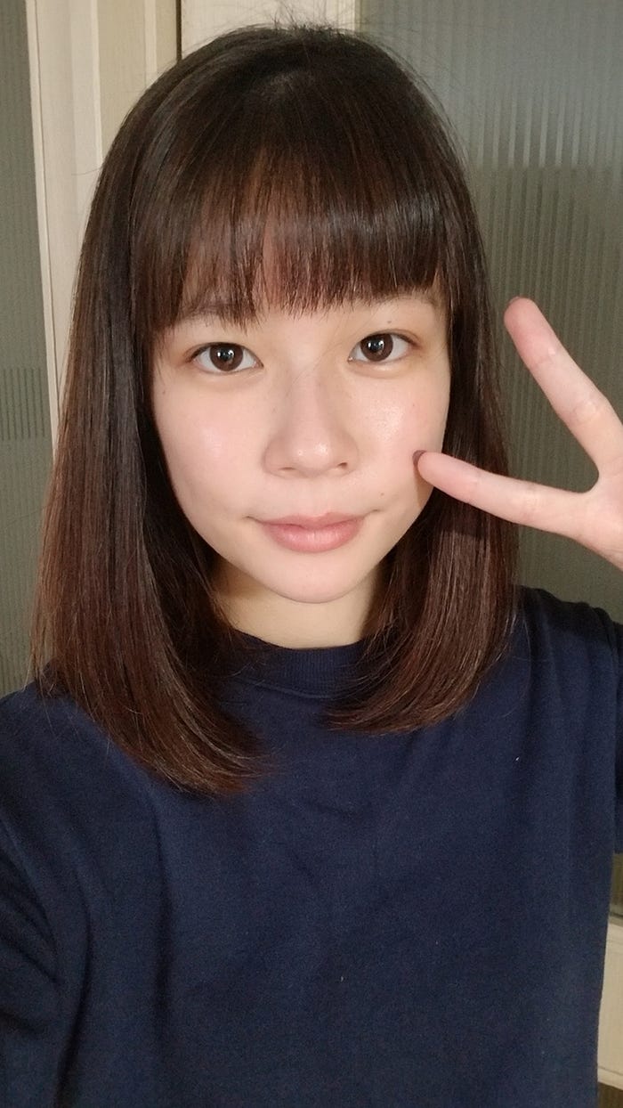 すっぴん。昔日焼けしすぎて鼻が赤いです。笑(提供写真)