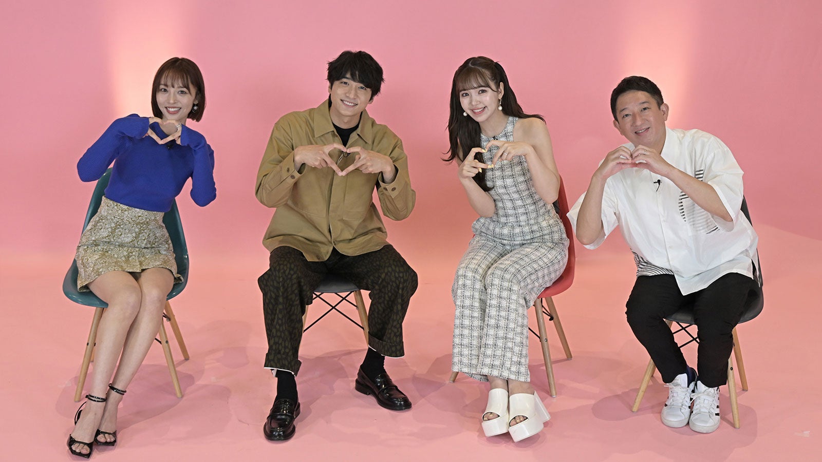 （左から）神部美咲、小関裕太、藤田ニコル、高橋茂雄（提供写真）